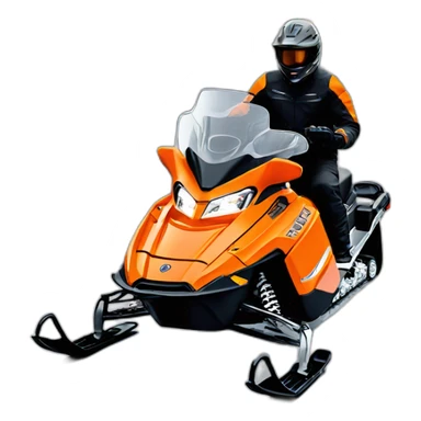 orange polaris Snowmobile sticker
