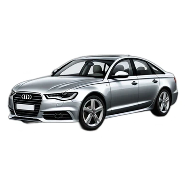 audi a6 sedan blackhybride sticker