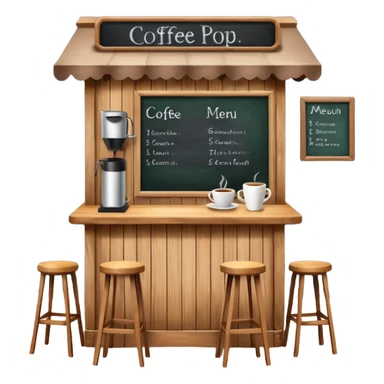 Coffee pop up stand booth front sticker