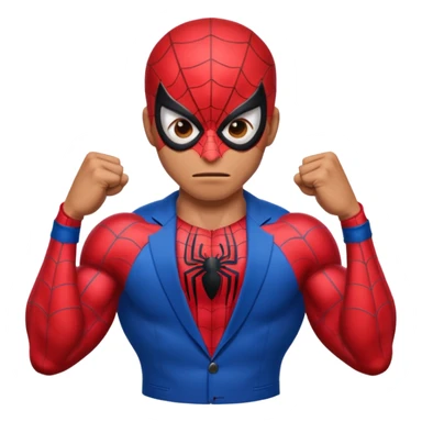 emoji de spiderman haciendo gimnasio  sticker