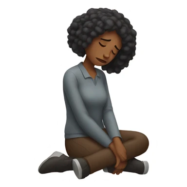 Exhausted woman sticker