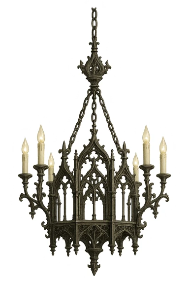 gothic chandelier sticker