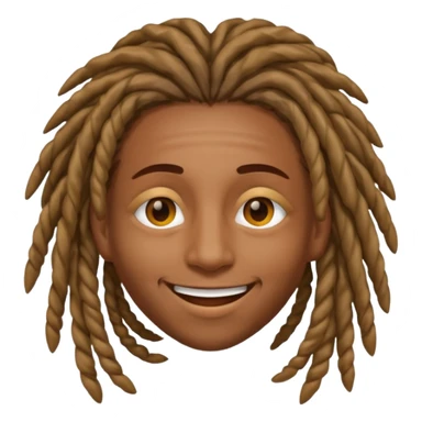 hes brown skin with dreads over his eyes sticker