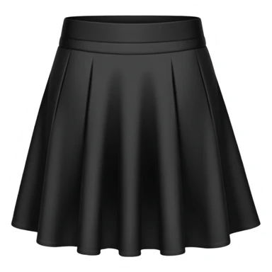 plain isolated black mini skirt sticker