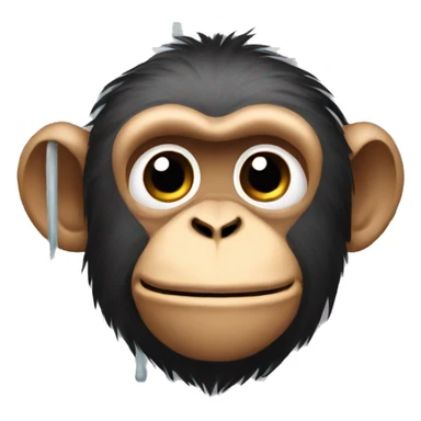 Monkey in cage sticker