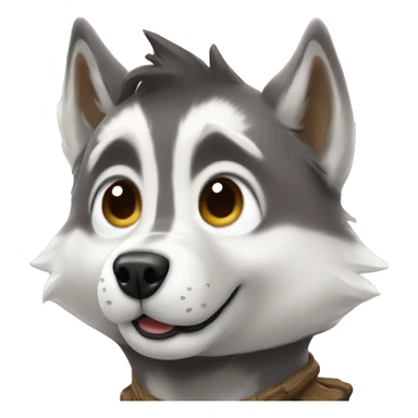 Husky that looks like Groot sticker