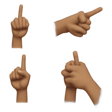 Actual finger guns sticker