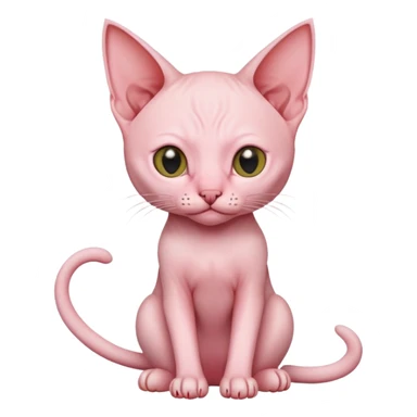 skin cat hairless full body sitting sticker