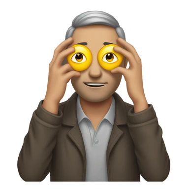 Man covering someone else eyes sticker