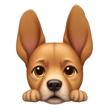 dog covered its eyes with its paws sticker