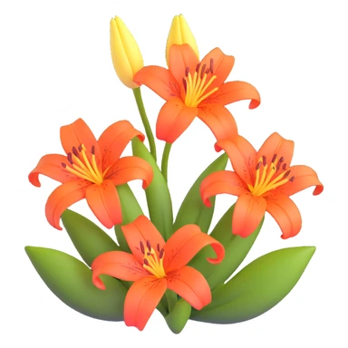 lily flower sticker