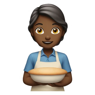 Girl baking sticker