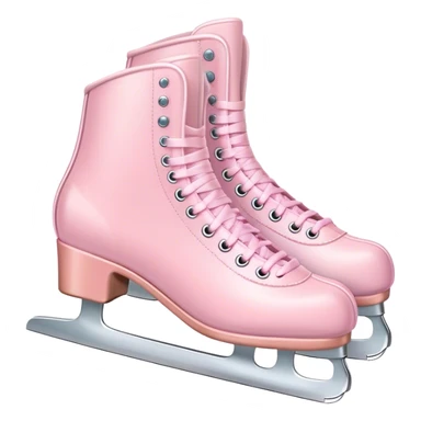pastel pink ice skates sticker
