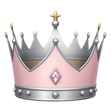 light pink and silver simple crown sticker