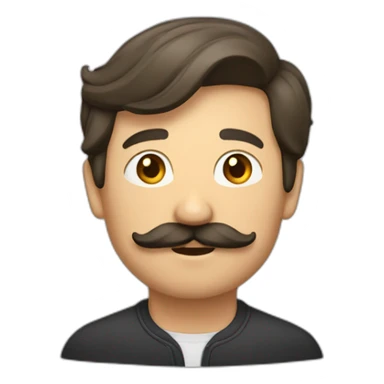 Un homme avec une moustache carré sticker