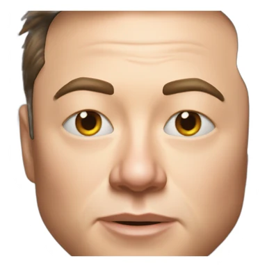 Closeup Elon musk making poggers face sticker