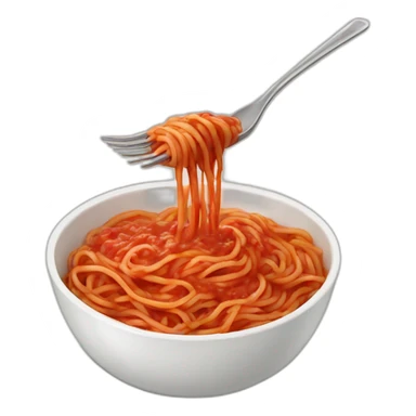 tomato sauce spaghetti in a dish sticker