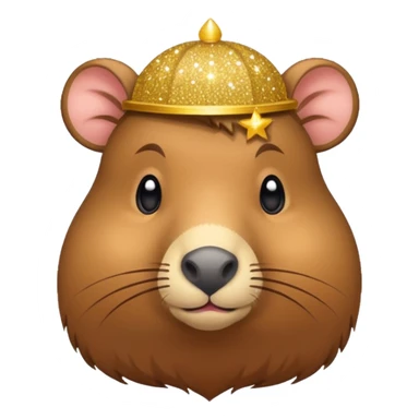 Capivara fofa com gliter sticker