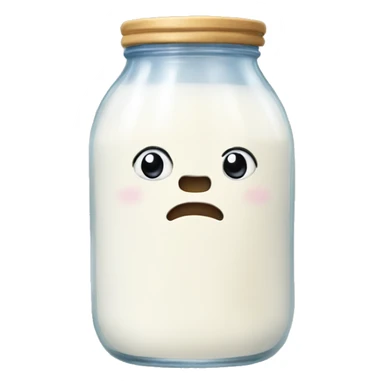 milk in jar sticker