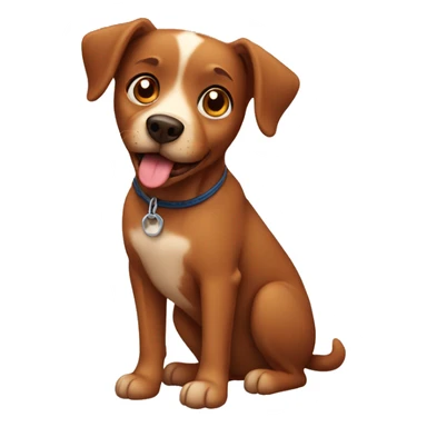 Cute brown dog sticker