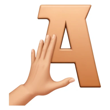 a hand making the letter m sticker