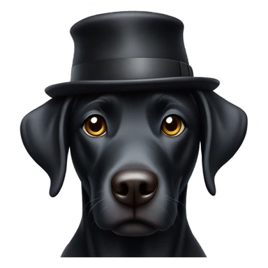 Black lab in hat sticker