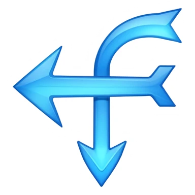 blue glowing arrow sticker