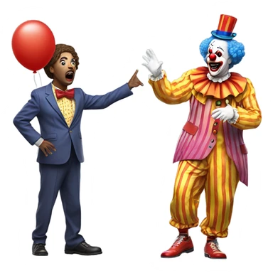 Slapping a clown sticker