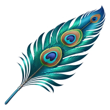 Peacock single feather emoji  sticker
