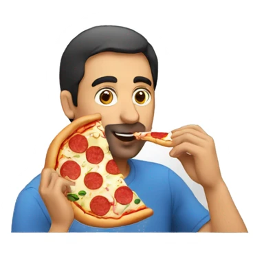 turkish man eating a pizza sticker