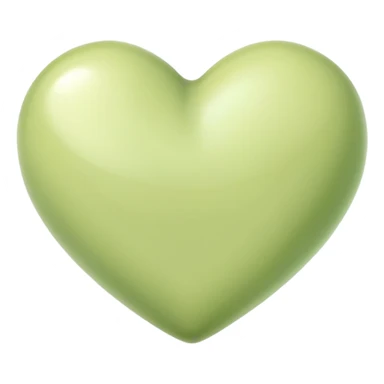 Pale pistachio heart sticker