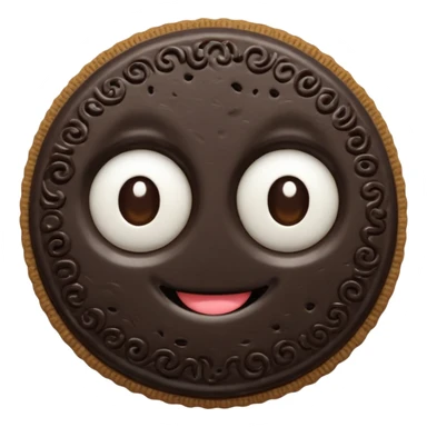 GALLETA OREO, CON DOS OJOS Y CUERPO sticker