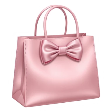 light pink shopping bag with bow emoji | AI Emoji Generator sticker