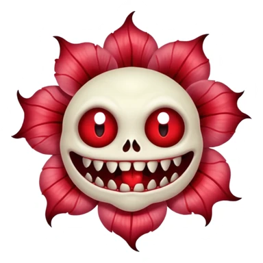 Monster from Stranger Things whose head is like a flower with blood sticker