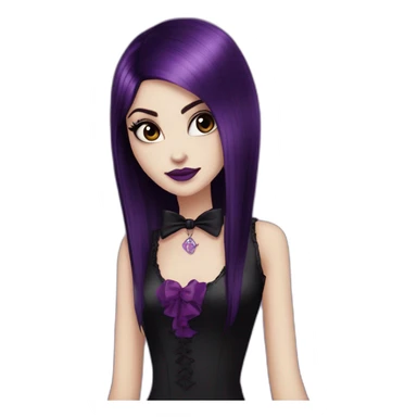 Elissabat-vampire-monsterhigh-goth-romantic-bangshair sticker