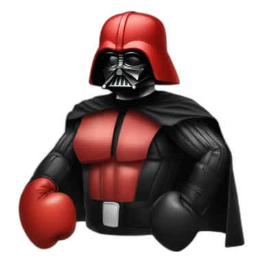 trump boxing with darth vader sticker