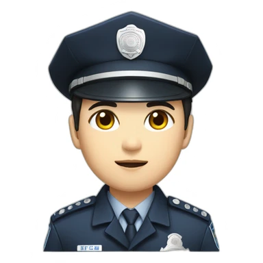 korea police officer sticker
