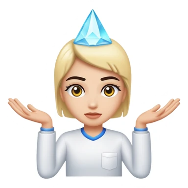 crystal lab character eyebrow raise with glow sticker