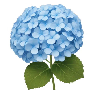 light blue hydrangea sticker
