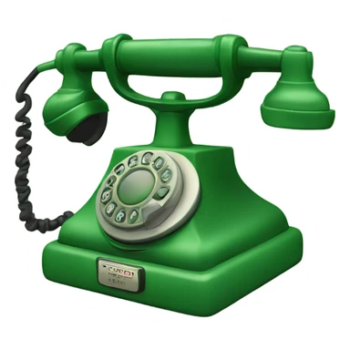 Green vintage phone sticker
