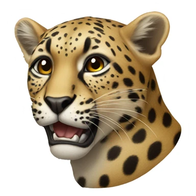 Leopardo rugiendo  sticker