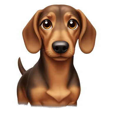 Dashchund with Brown hair sticker