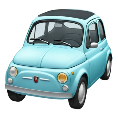 light blue fiat 500 car sticker