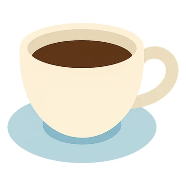 colored icon of a coffee cup sticker
