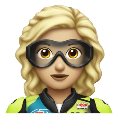 Motocross women blonde sticker