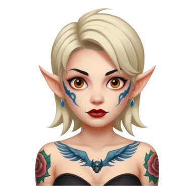 monster woman with tattoos sticker