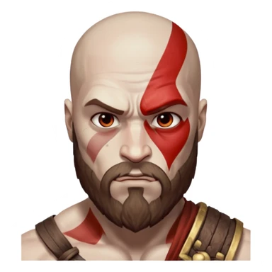 Kratos skin whiter. Without beard and red stripe sticker