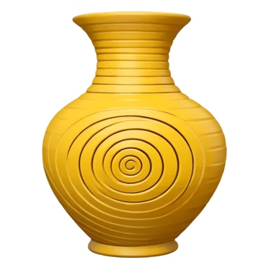 Spiral Pottery Vase yellow sticker