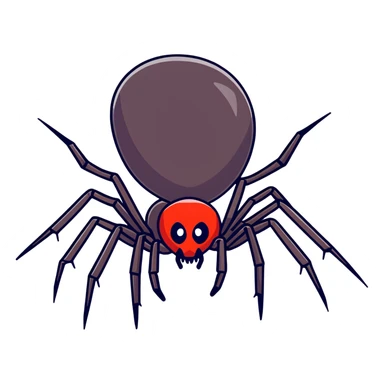 black widow spider sticker