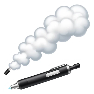 modern vape pen with vapor cloud sticker